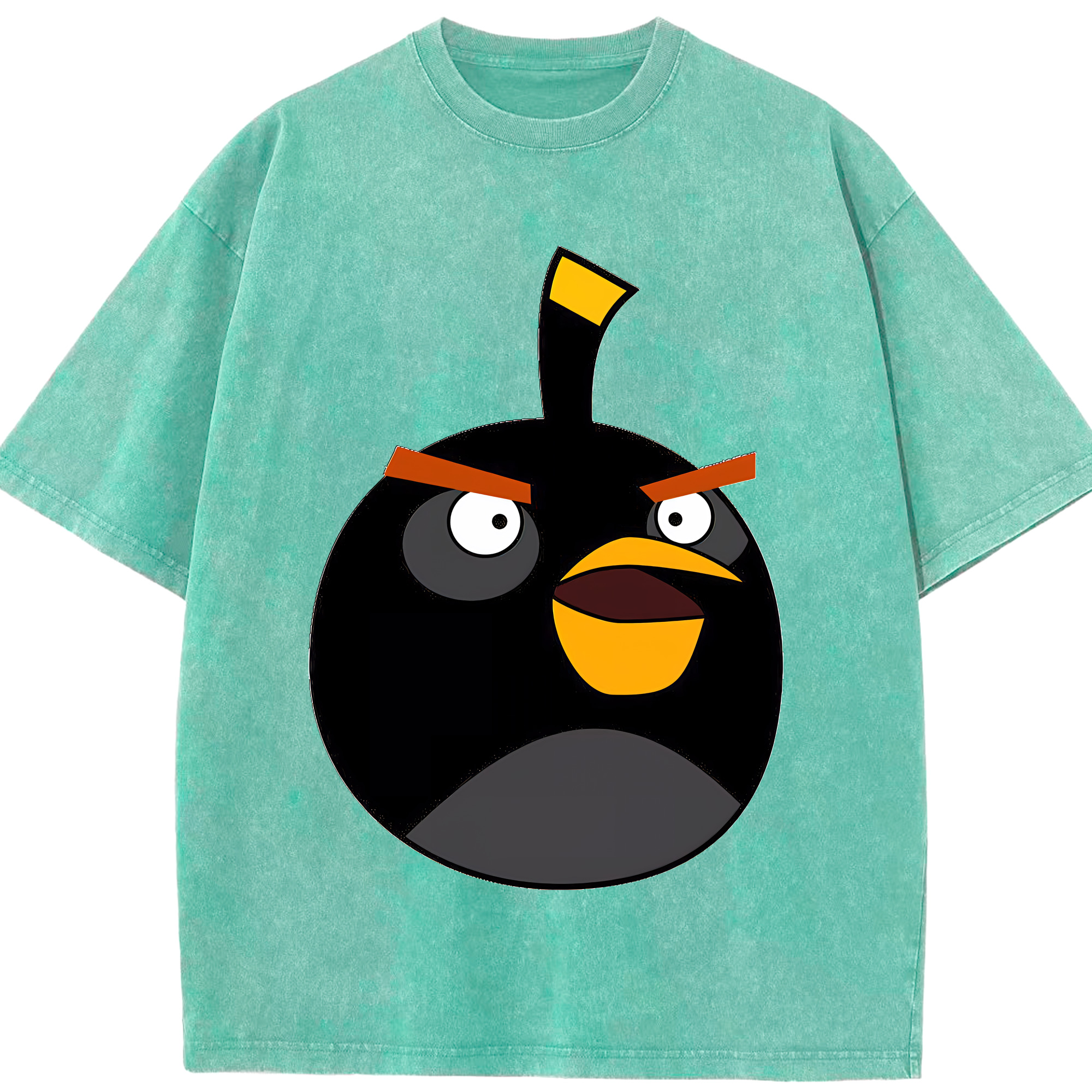 （画像用） Angry Birds アングリーバード 綿100% ヴィンテージ風 半袖Tシャツ（フロントプリント）